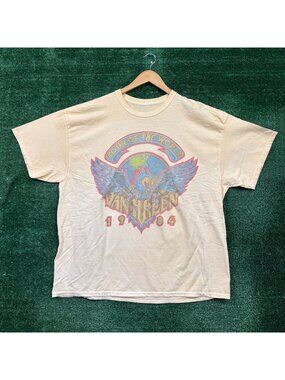 Van Halen 1984 UO yellow Oversized T-Shirt Size S/M
